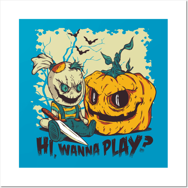 Halloween Evil Wall Art by Safdesignx